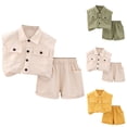 thumbnail image 4 of Odeerbi 1-8 Años Niños Verano Conjuntos Algodón Camisa Sin Mangas Pantalones Cortos Conjunto Camisetas Sin Mangas Conjunto Dos Piezas, 4 of 5