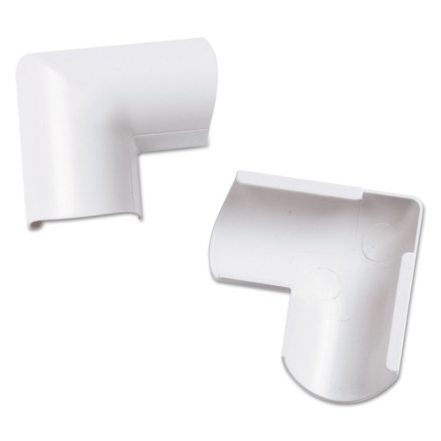ClipOver Door Top Bend for Mini Cord Cover, White, 2 per Pack