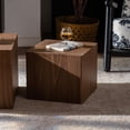 thumbnail image 5 of kevinplus 34.47'' Square Small Coffee Table Set of 2 for Living Room, Modern Mid-Century Nesting Side End Table, No Assembly, Walnut, 5 of 12