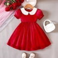 thumbnail image 2 of Sngxgn Girl Party Dress Long Sleeve A-Line Dresses(Red,90), 2 of 7