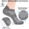 thumbnail image 4 of 10 Pairs Women's Comfort Cotton Athletic Ankle Socks Low Cut Breathable Socks for Women, 4 of 7
