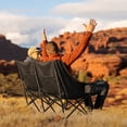 thumbnail image 2 of LAUSAINT HOME Double Camping Chair, Oversized Camping Loveseat with Cup Holder, Black, 2 of 8