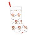 thumbnail image 2 of Salouo Corgi With Santa Claus Hat Print Christmas Stockings,Large Xmas Stocking Set of 1 Holiday and Farmhouse Stocking for Christmas Holiday Party Decoration(17.7*11 Inch), 2 of 7