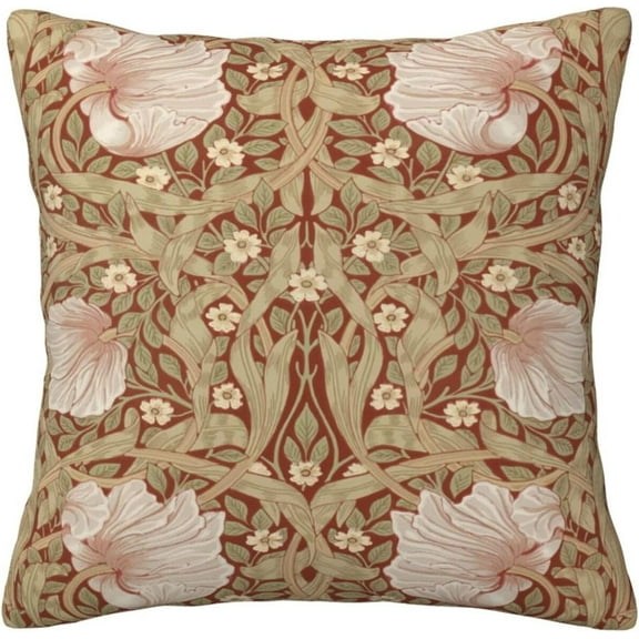 Ryan; Pimpernel-William Morris Throw Pillow Covers Home Decorative Square Pillow Case Cozy Soft Cushion Cover for Home Decor Sofa Living Room Couch Bed Car 18x18 Inch