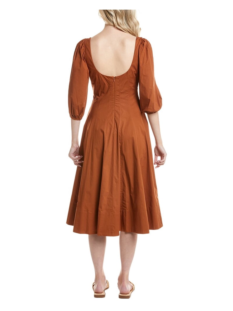 STAUD womens Swells Midi Dress, 00, Brown - Walmart.com STAUD womens Swells Midi Dress, 00, Brown - Walmart.com