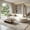 110" Left-Facing/Beige, variant on 110" Curved Sectional Sofa, Left-Facing Fabric Couch with Deep Seats, Solid Wood Frame for Living Room, Apartment & Home