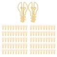 thumbnail image 2 of Paperclips, 100pcs Bulb Shape Paper Clips  Prevention Plating Process Metallic Paper Clips Small Paper Clips Portable for Office Document Classification, 2 of 7