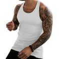 thumbnail image 6 of Inadays Men's Workout Tank Top Gym Fitness Athletic Shirts Quick Dry Bodybuilding Sleeveless Plain Muscle T Shirts, White, XL, 6 of 7
