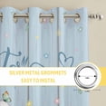 thumbnail image 6 of Spring Easter Kitchen Curtains Window Panels, Rabbit Ears Foot Colorful Eggs Wooden Plank Insulated Window Treatment Curtain, Grommet Curtains for Bedroom/Living Room/Bathroom, 2 Piece 52"Wx72"L, 6 of 8