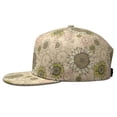 thumbnail image 3 of Sunflower Print Flat Brim Snapback Hat - Adjustable Streetwear Cap for Men & Women - Boho Floral Vintage Design, 3 of 4