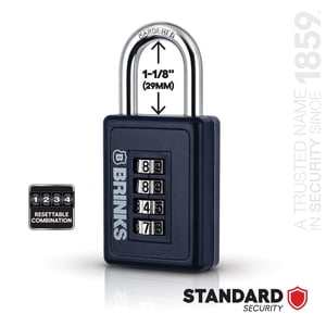 Brinks Zinc Diecast Combination Padlock 40mm