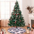 thumbnail image 7 of KLL 30" Christmas Tree Skirt Tropics Palm Trees Xmas Tree Skirts Mat for New Year Xmas Holiday Party Indoor Outdoor Home Decoration, 7 of 7