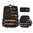 thumbnail image 1 of Fotbe American Flag with Desert Camouflage Set Escolar 3 en 1 para Niños - Mochila Duradera con Lonchera Aislante y Estuche para Lápices - Mochila Escolar para Niños y Niñas, 1 of 7
