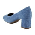 thumbnail image 3 of Aerosoles Ebel Women's Heels Blue Jean Denim Suede Size 8 M, 3 of 8