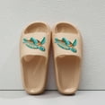thumbnail image 2 of Slippers for Women Men Slip-on Round Toe Flat Heel Slides Unisex Casual Couple's Indoor Print Soft-Soled Home Slippers, 2 of 5