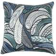thumbnail image 2 of Gray and Teal Feather Elegant, Decorative Throw Pillow Cover (18"x18") Set of 2, 2 of 4