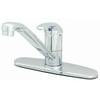 T&S Brass - Single Lever Faucet, 9'' Spout, Swivel Base, Flex Supplies, 10'' Deckplate