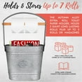 thumbnail image 6 of Autumn Alley Galavnized Standing Toilet Paper Holder with Bucket Extra Roll Storage, 6 of 7