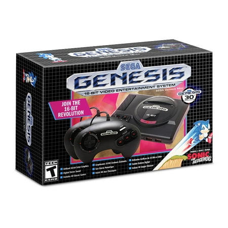 Sega Genesis Mini, Sega, Universal, Black, (Best Sega Saturn Emulator)