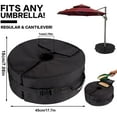 thumbnail image 4 of 18”Patio Umbrella Base Weight Bag, Round Weights for Outdoor Umbrella Stand, Waterproof Sand Bags with Durable Side Handle for Garden, Beach, 4 of 9