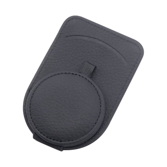 Ohmyroo Leather Car Sun Visor Glasses Clip Multi-function Storage Holder for Sunglasses Documents and Cards