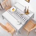 thumbnail image 5 of Tchckioa Minimalist Square Tablecloth,Waterproof Table Cloth for Kitchen Home Decor,52x52 Inch,White and Black, 5 of 6