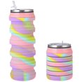 thumbnail image 1 of 26-27 Reusable BPA Free Silicone Foldable Sports Water Bottles, 1 of 5
