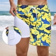 thumbnail image 2 of JAJAHO Mens Swim Trunks 2 In 1 Beach Shorts With Liner Bathing Suit Drawstring Shorts With Pockets Versatile Swimwear, 2 of 7