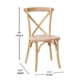 thumbnail image 6 of 10 PACK Bistro Style Cross Back Driftwood Wood Stackable Dining Chair - X Back Banquet Dining Chair, 6 of 8