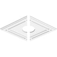 thumbnail image 6 of 14"W x 9 3/8"H x 4"ID x 4 3/4"C x 1"P Diamond Architectural Grade PVC Contemporary Ceiling Medallion, Two Piece, 6 of 7