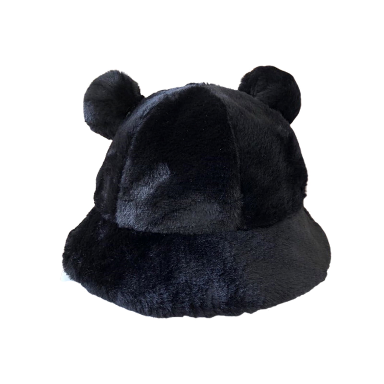 Besufy 1Pcs Women Bucket Hat Bear Ear 