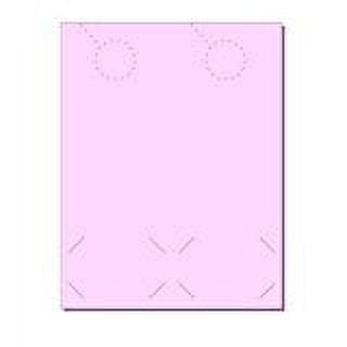 Door Hangers for Business Cards, Print-Ready, 4.25" x 11", 2-UP on 8.5" x 11" Pink 67-lb Vellum, with 1.5" Holes - 250 Sheets