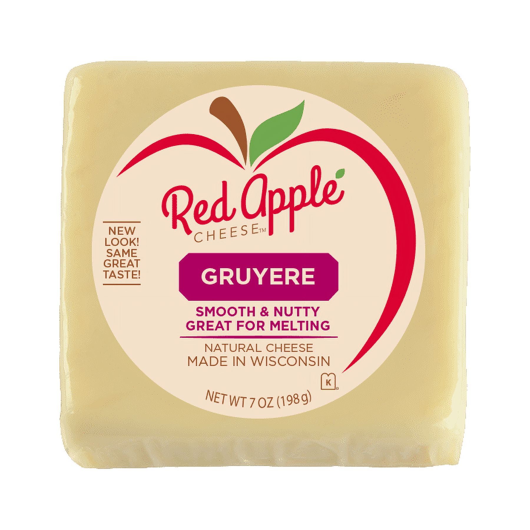 Red Apple Cheese Natural Gruyere Wisconsin Cheese®, 7 oz Square