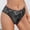 Black, variant on Womens High Cut Bikini Underwear - Hot Pink Faux Denim Print Y2K Polyamide Stretch Panties,Size S