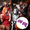thumbnail image 3 of Unique Bargains 1 Pair Duckbill Clip Halloween Double Bow Hair Clip for Women Dark Purple, 3 of 5