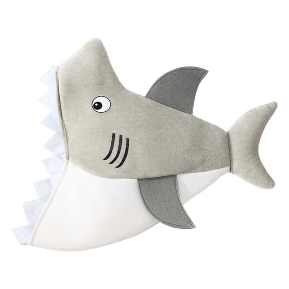 Yuanlong Unisex Hat Cartoon Grey Shark Plush Hat Lightweight Novelty Halloween Birthday Party Hat