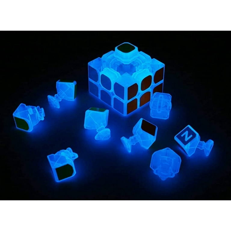 Blue Luminous Speed Cube 3x3x3 Glow in Dark Magic Cube Puzzle Toy
