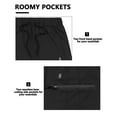 thumbnail image 5 of Little Donkey Andy Men’s Ultra-Stretch Quick Dry Lightweight Bermuda Shorts Drawstring Zipper Pocket Hiking Travel Golf Black S, 5 of 6