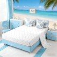 thumbnail image 4 of Manfei Watercolor Starfish Coral Bedding Comforter Set for Kids Boys and Girls, Marine Animal Queen Bedding Sets, Reversible 7-Piece, 4 of 6