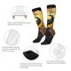 thumbnail image 3 of Fotbe Elegant Gold Leaf Peacock Calcetas Divertidas Estampadas para Hombre y Mujer, Calcetas de Algodón hasta la Rodilla para Caminar, Correr, Enfermería y Embarazo, 3 of 6