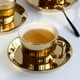 thumbnail image 3 of Taza de café de cerámica de taza y platillo de té / chapados en oro Taza de espresso de cerámica, Fanmusic Taza de café de cerámica, 3 of 7