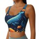 thumbnail image 2 of Fotbe Whimsical Underwater Fantasy Sujetador Deportivo Largo sin Aros para Mujer con Almohadillas y Soporte Medio, Transpirable y Absorbente, Camiseta Tipo Chaleco o Tank Top-X-Large, 2 of 8