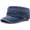 Deepblue, variant on Denim Cadet Army Cap Washed Military Corps Hat Flat Top Cap for Women Men