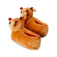 thumbnail image 3 of LICENSE Unisex Kids Fabric Bottoms Rudolph the Red Nosed Reindeer Style Slippers, orange, 3 of 4