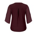 thumbnail image 5 of Patlollav Summer Saving Plus Size Womens Fashion Casual Solid V-Neck Loose Short Sleeve T-Shirt Top Blouse Pullover, 5 of 6