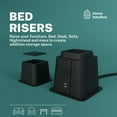 thumbnail image 2 of Home Intuition Bed Risers Heavy Duty Adjustable Furniture Riser 3, 5 or 8-Inch, 4 Pack (Black W/ USB), 2 of 7