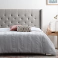 thumbnail image 2 of Rest Haven Providence Tufted Wingback Upholstered Headboard, Queen, Gray, 2 of 9