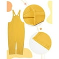 thumbnail image 5 of Girls' Casual Sleeveless Jumpsuits Yellow Overalls with Side Pockets Girls Summer Outfits Girls Outfit 6-7 Years Girls Fashion, 5 of 5