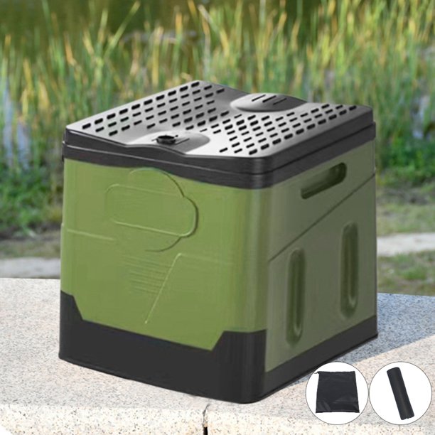Inodoro móvil, cubo de basura portátil para inodoro de coche, suministros de viaje autónomos