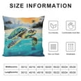 thumbnail image 5 of GOSMITH  Coastal Turtle Throw Pillow Covers Nautical Beach Pillow Case Sea Turtle Decorative Couch Watercolor Art Cushion Cover for Bed Living Room Sofa, 5 of 5